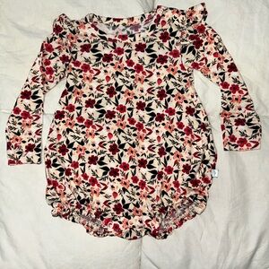 Adorable Posh Peanut floral bubble with snap crotch sz 3-6 months EUC